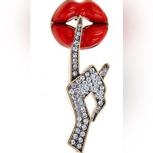 Gold-Tone Red Cherry Crystal Pendant Necklace - Fashion Women Jewelry